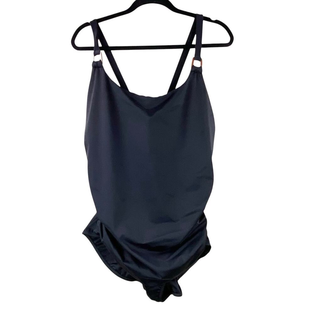 Lands End Womens Black One Piece Swimsuit Size 24 Beach Summer - Picture 6 of 6